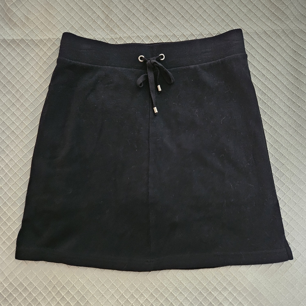 Croft & Barrow Petite Black Knit Mini Skirt Skort